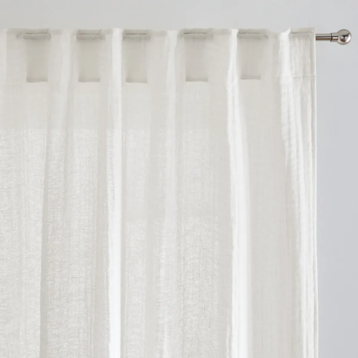 Elki Curtain with Concealed Tab Top - Ecru, Cotton Linen product