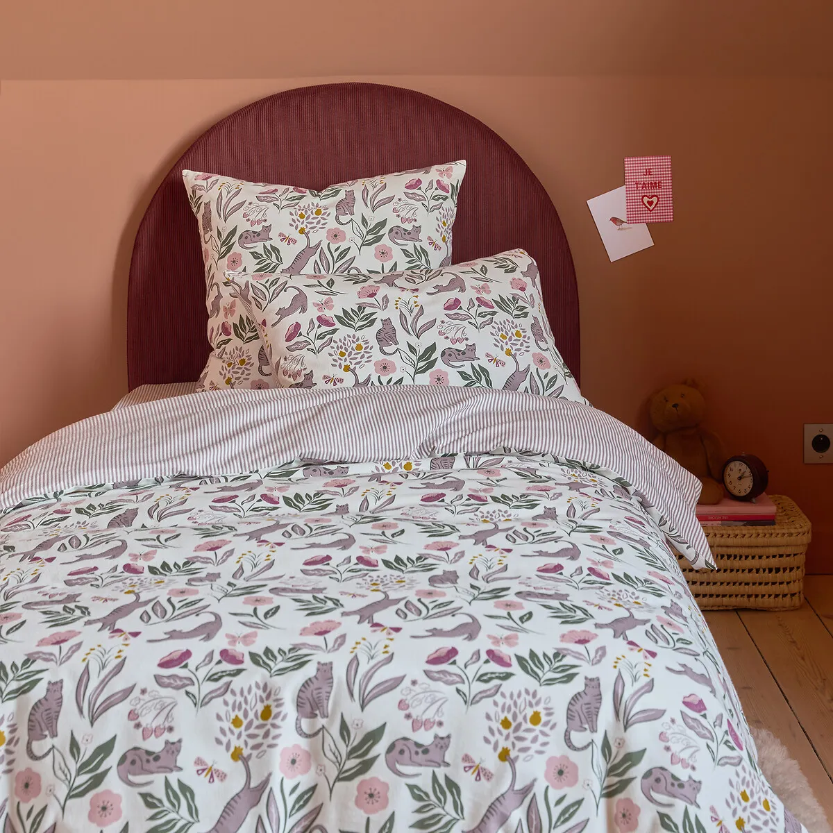 Elona Child's Duvet Cover - Purple, Brushed Cotton alternate view