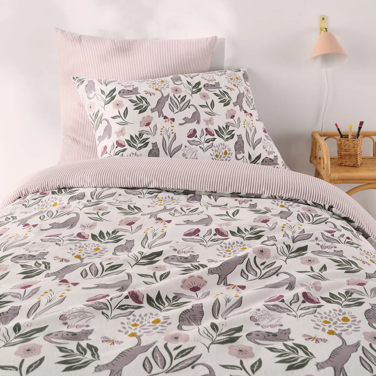 Elona Child's Duvet Cover - Purple, Brushed Cotton product