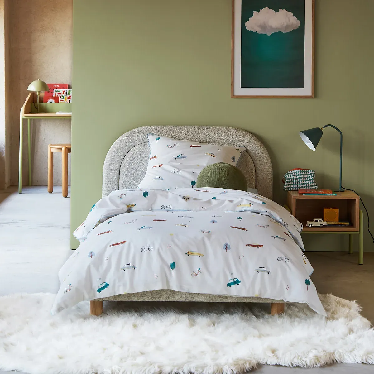 Emiliano Duvet Cover Set - Printed, Recycled Cotton alternate view