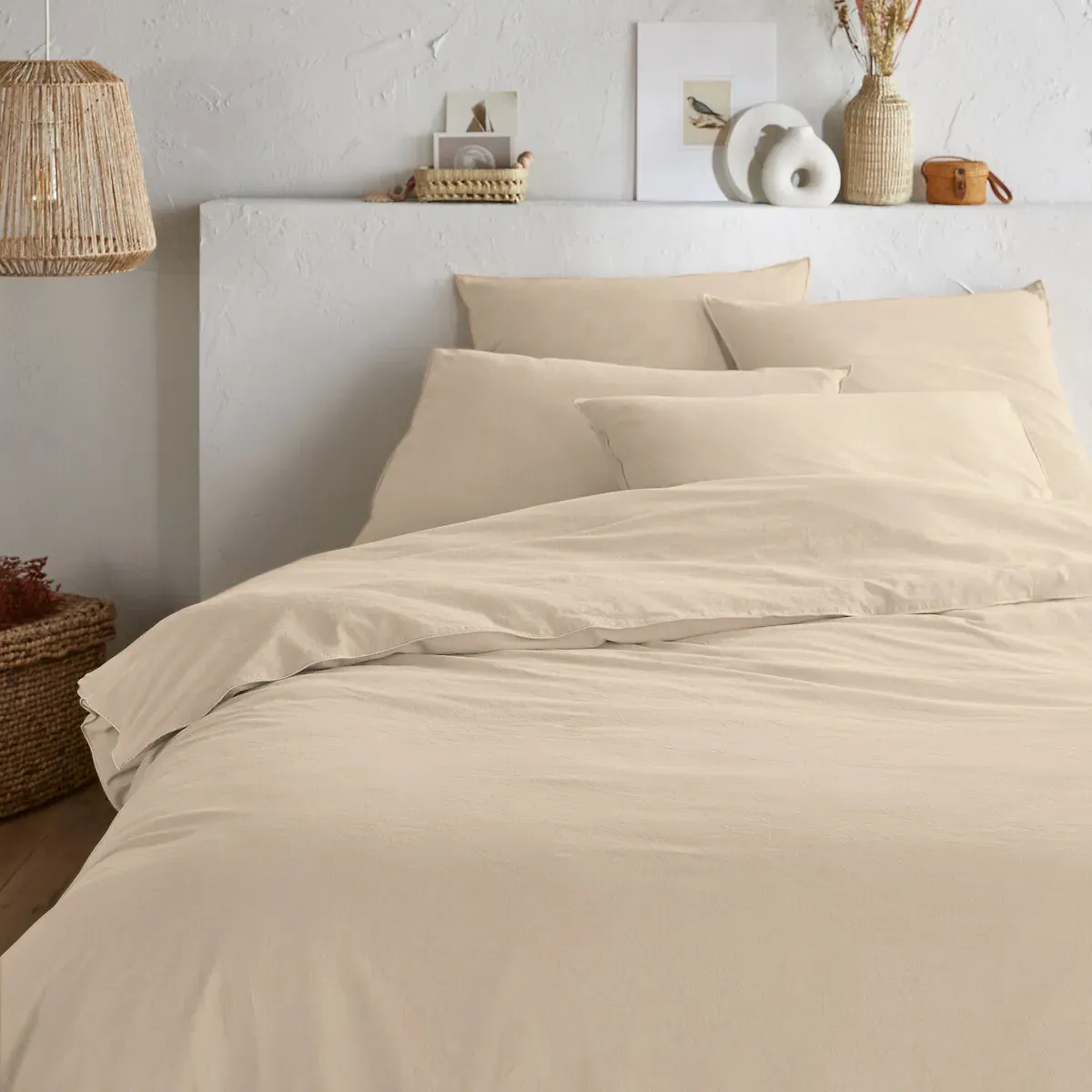 Erwin Pillowcase 50% Recycled Cotton - Natural alternate view