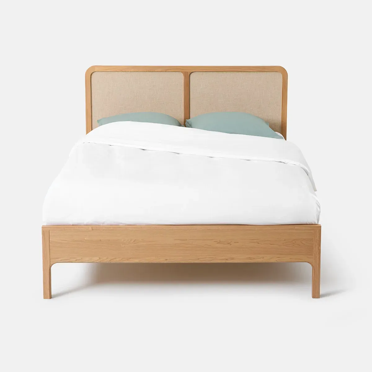Esmara Bed Frame with Slatted Base - Linen, Ash Veneer alternate view