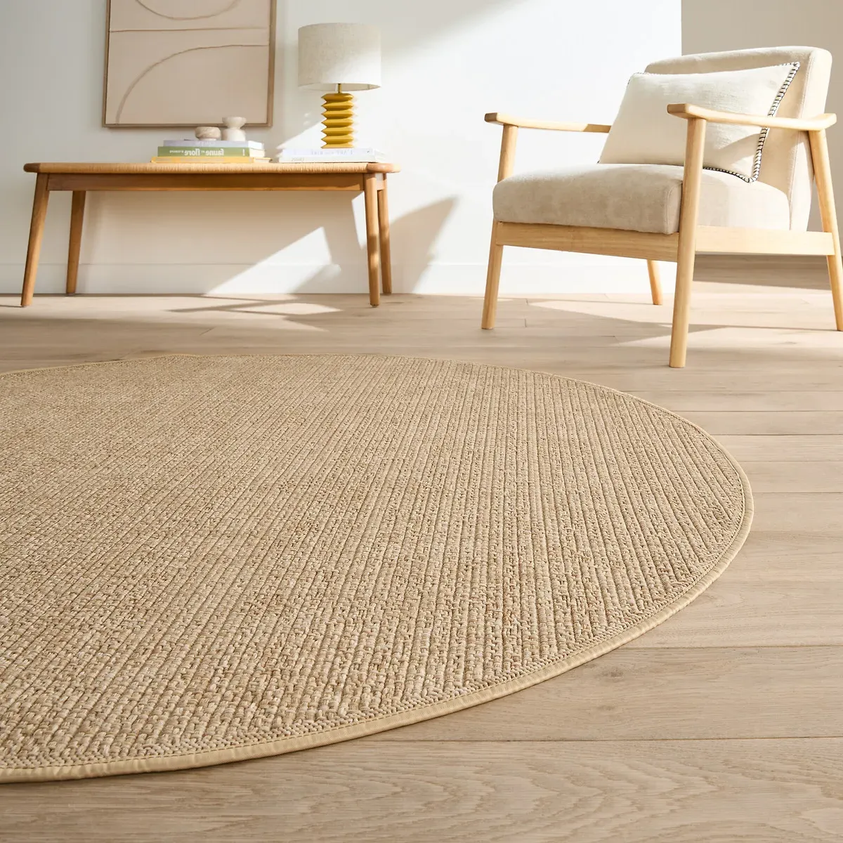 Esseny Round Indoor Outdoor Rug - Natural, Polypropylene product