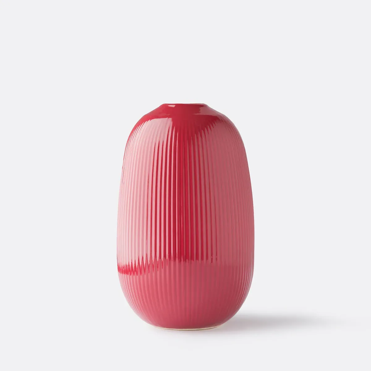 Estria Ceramic Vase - Red product