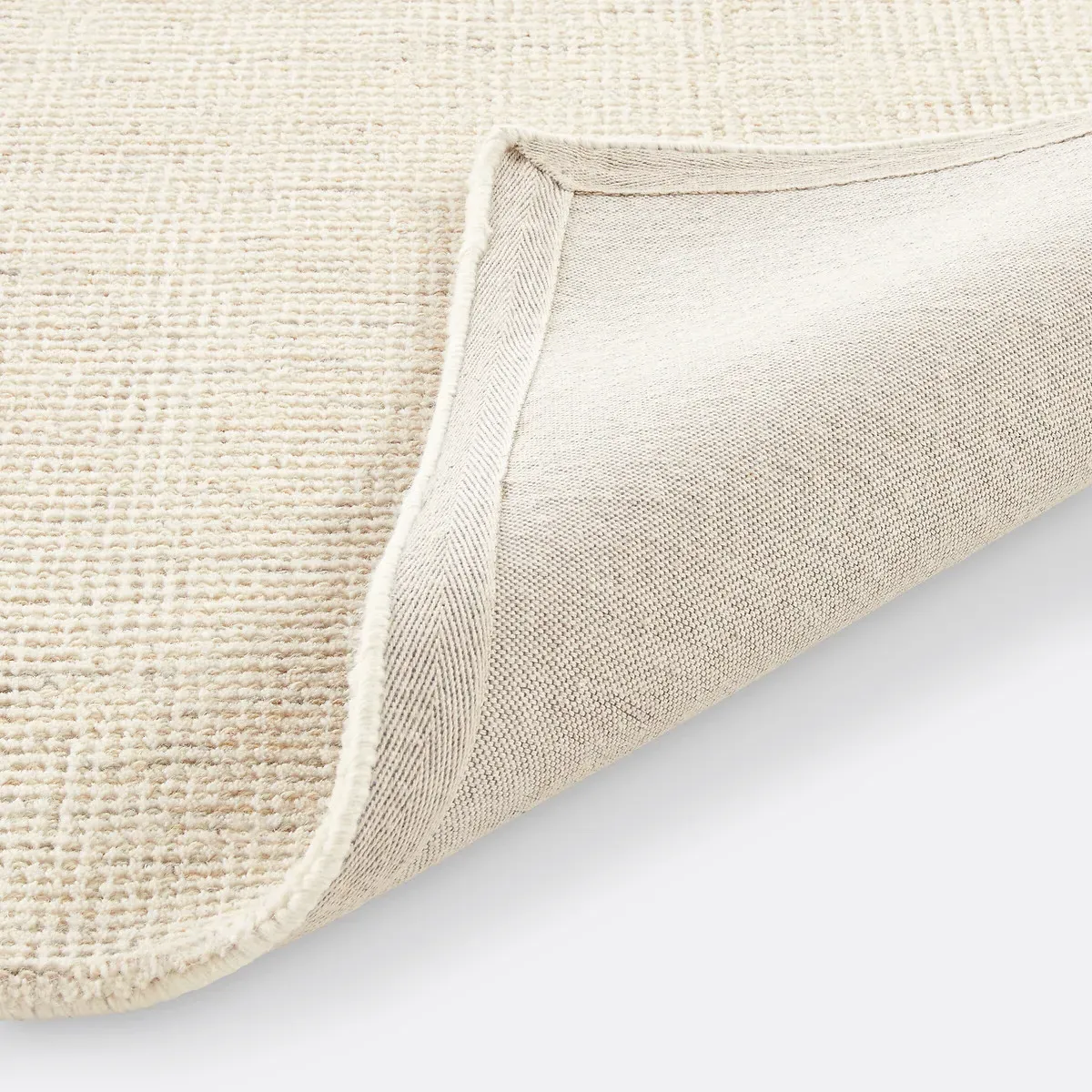 Ethan Flat Woven Wool Rug - Ecru alternate view