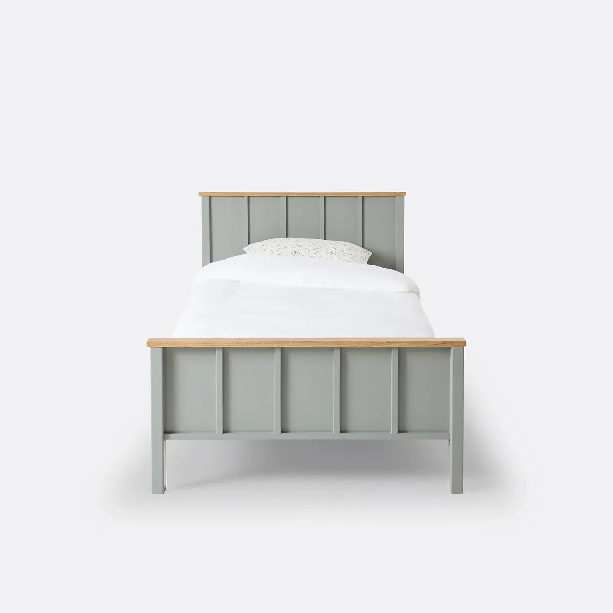 Eugène Single Bed Frame - Grey-Green, Pine alternate view
