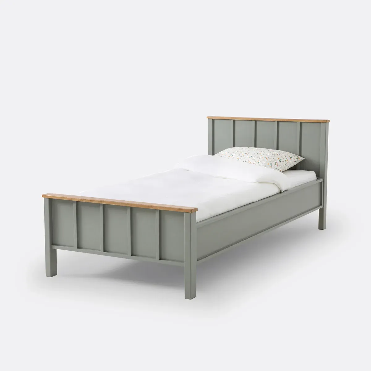 Eugène Single Bed Frame - Grey-Green, Pine product