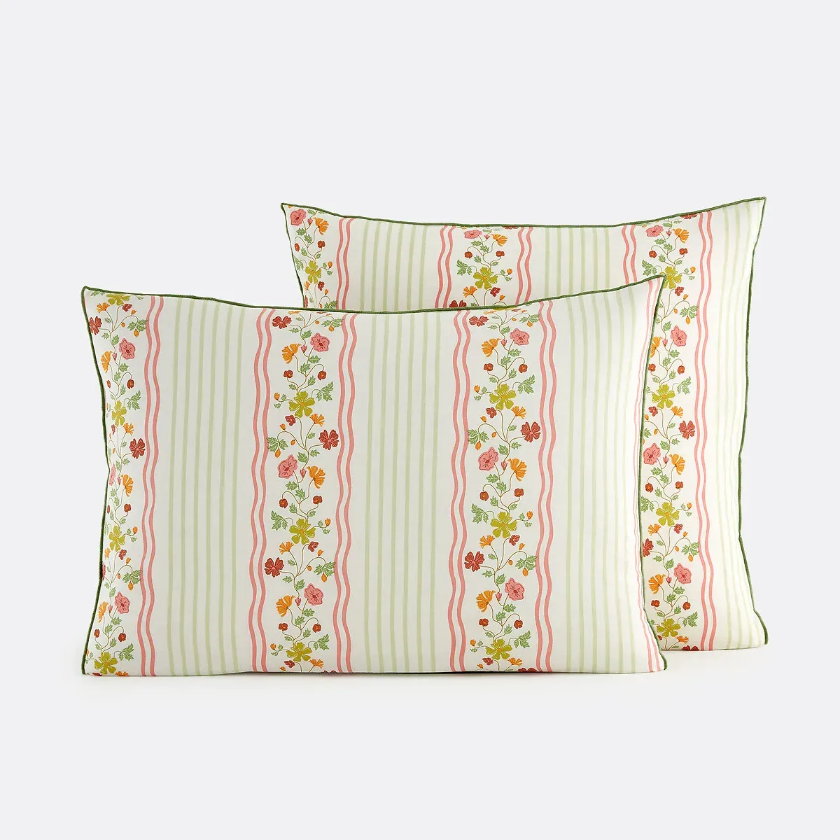 Fabiola Striped & Floral Print Pillowcase - Washed Cotton product