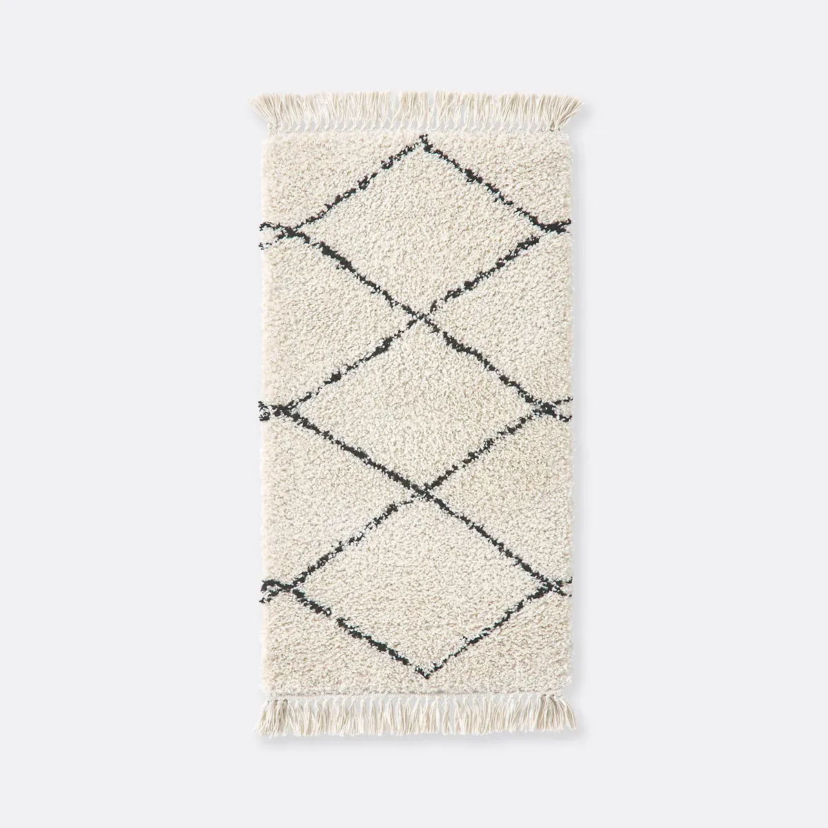 Fatouh Berber-Style Bedside Rug - Ecru, Polypropylene alternate view