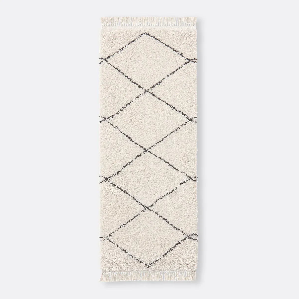 Fatouh Berber-Style Runner - Ecru, Polypropylene alternate view