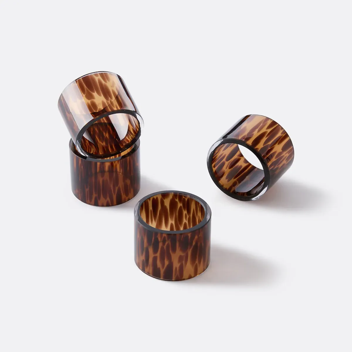 Fauvita Napkin Rings Set of 4 - Brown, Glass product