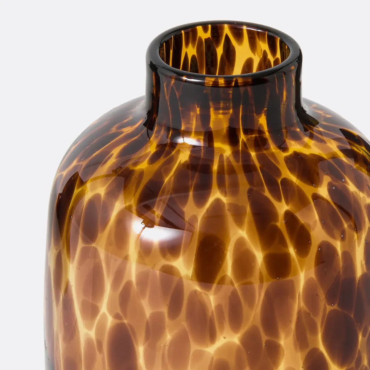 Fauvita Small Amber Glass Vase - Multi-Coloured, Glass alternate view