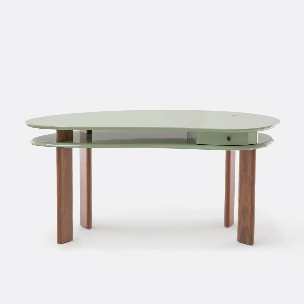 Felsen Two-Top Desk with Drawer - Sage Green, MDF alternate view