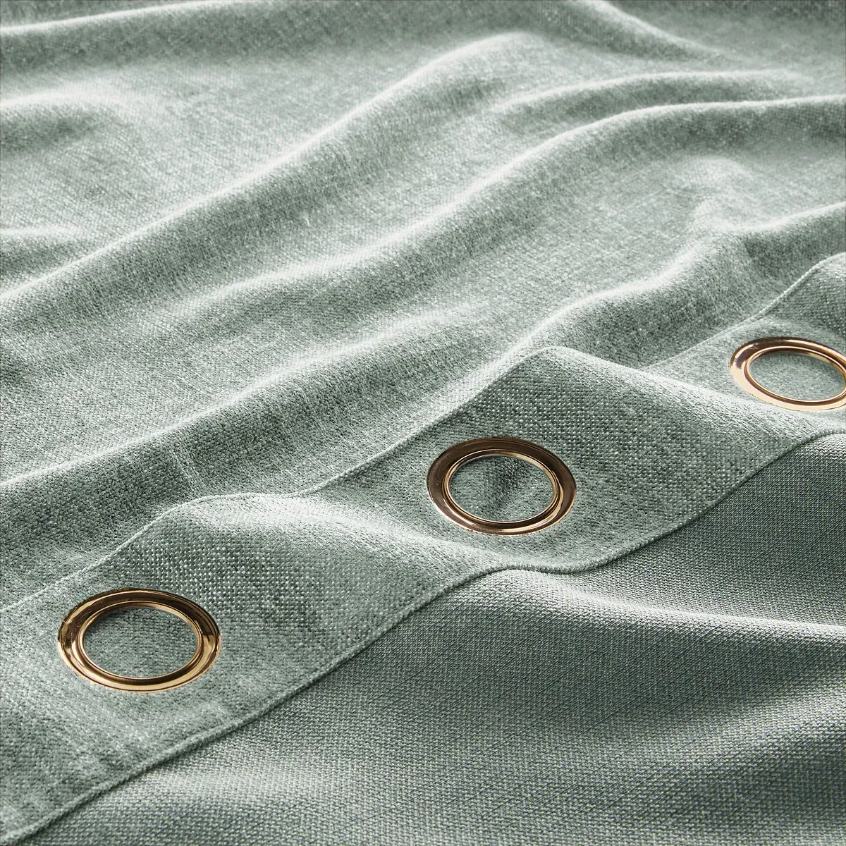 Figuera Eyelet Curtain Chenille Effect - Mineral Gray, Polyester alternate view