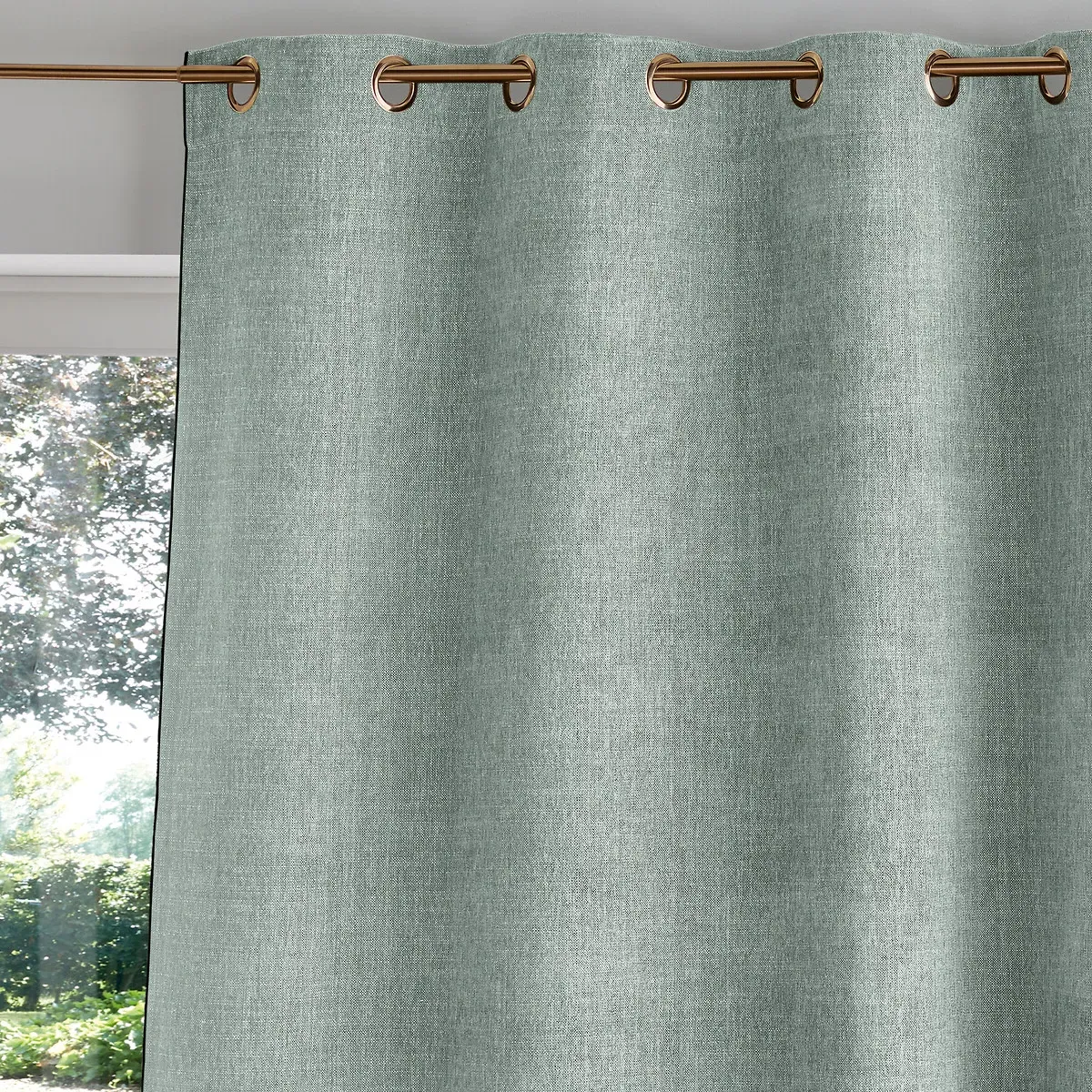 Figuera Eyelet Curtain Chenille Effect - Mineral Gray, Polyester product