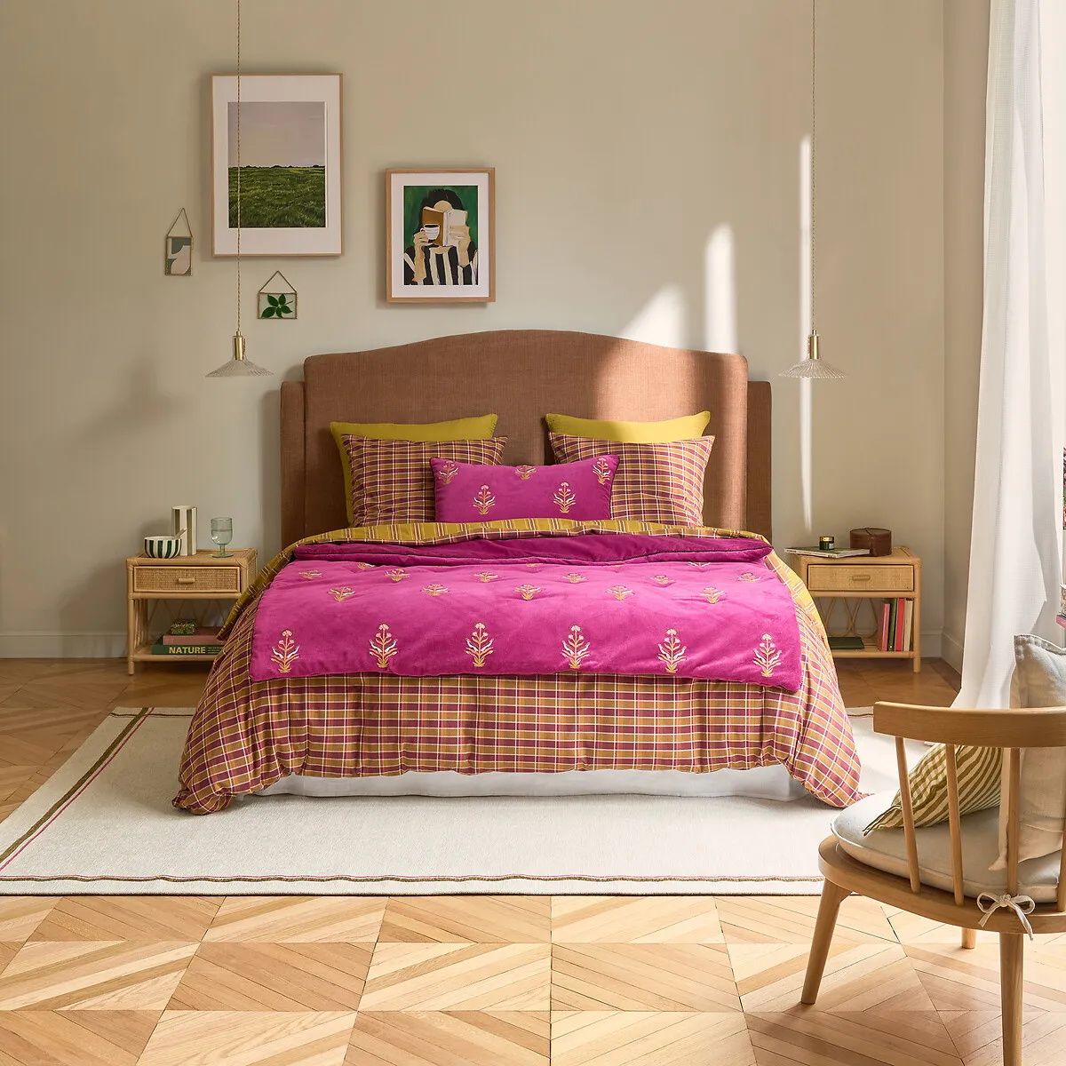 Filea Flat Woven Rug - Ecru, Acrylic Blend alternate view