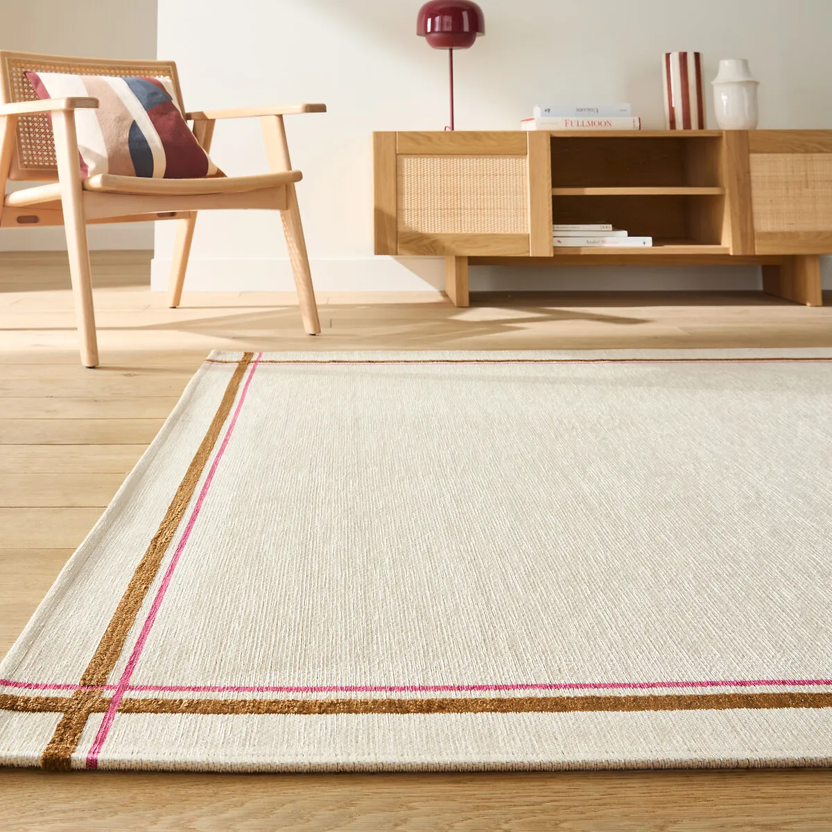 Filea Flat Woven Rug - Ecru, Acrylic Blend product