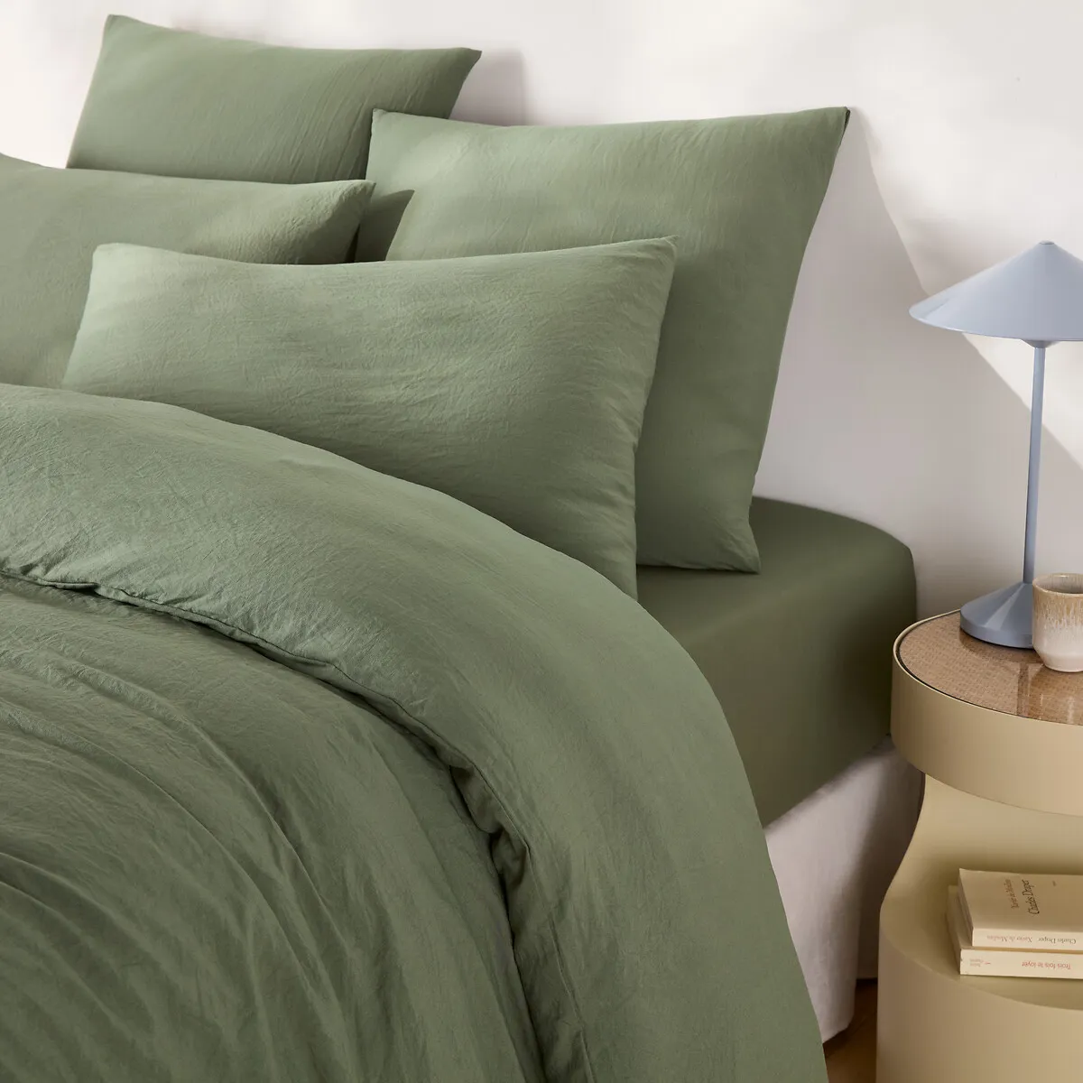 Fitted Sheet with 30cm Flap - Khaki, Recycled Microfibre alternate view