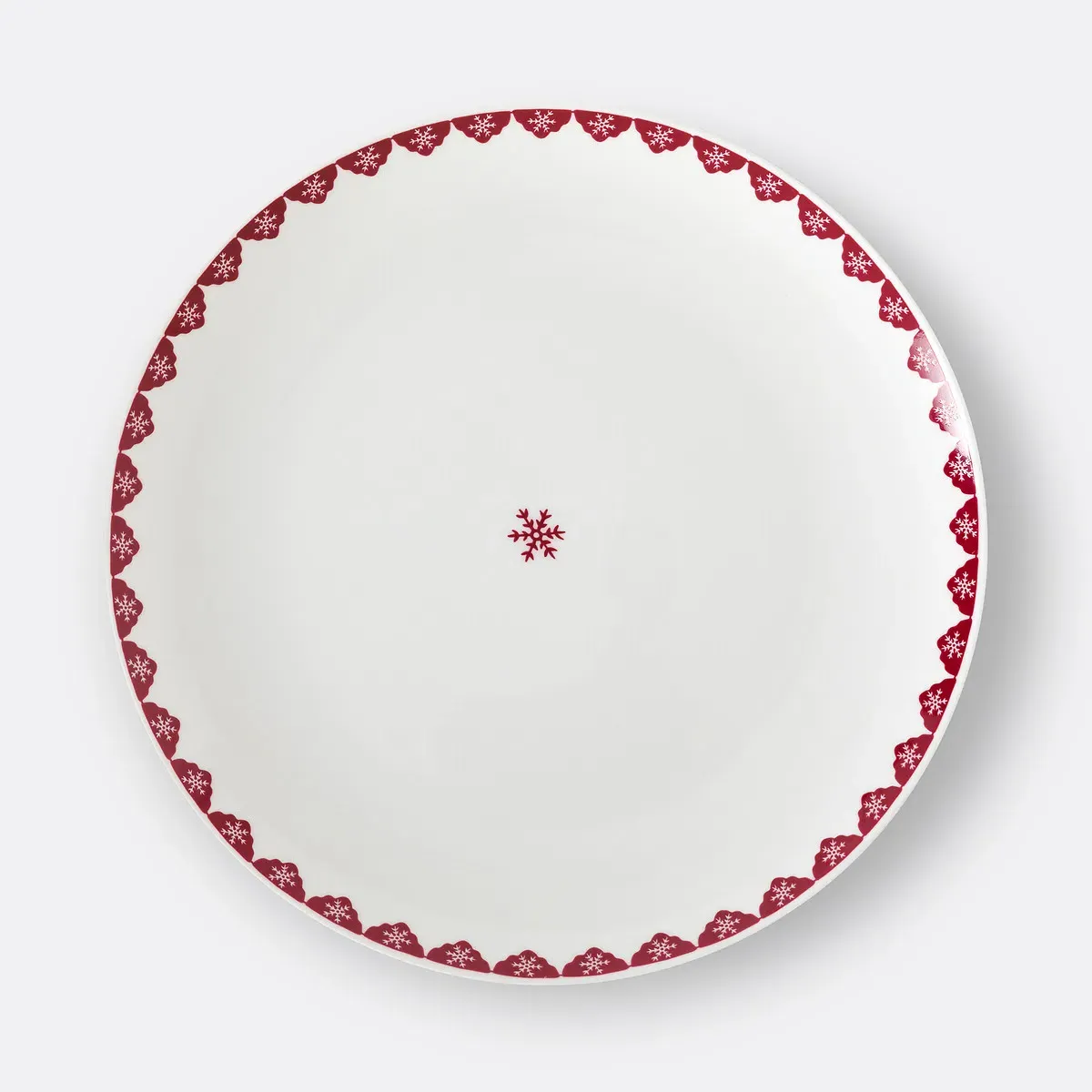 Flocani Set of 4 Dinner Plates - Red, White, Bone China product