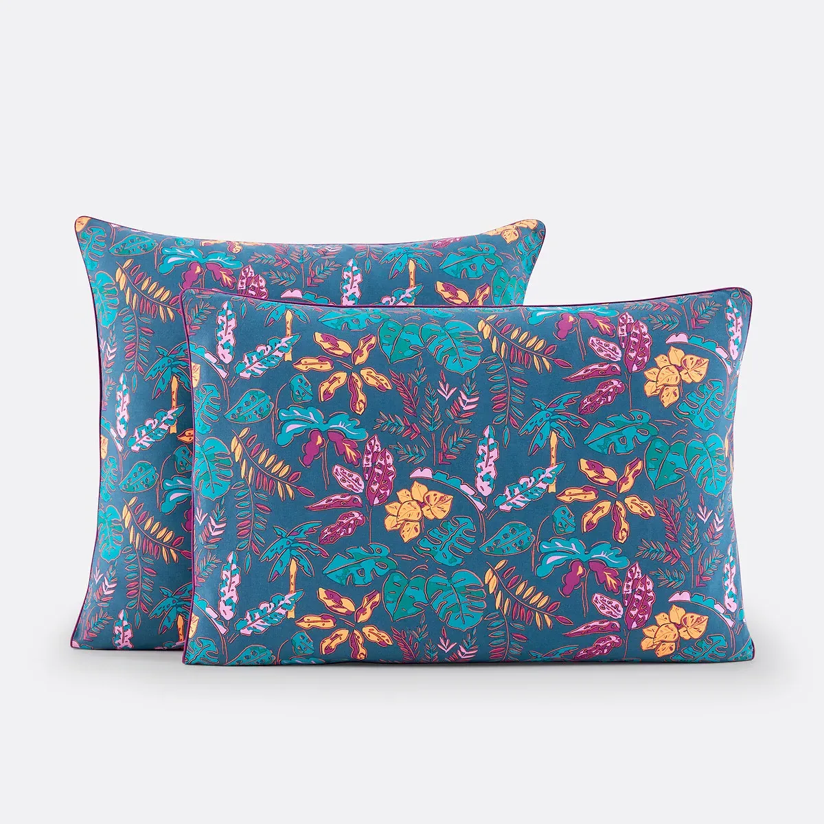 Foliaro Recycled Cotton Pillowcase - Tropical Print product