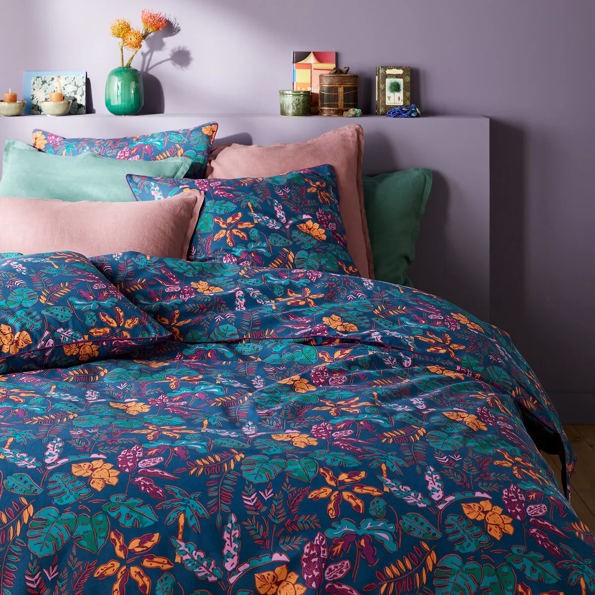 Foliaro Single Duvet Cover - Tropical Print, Cotton product