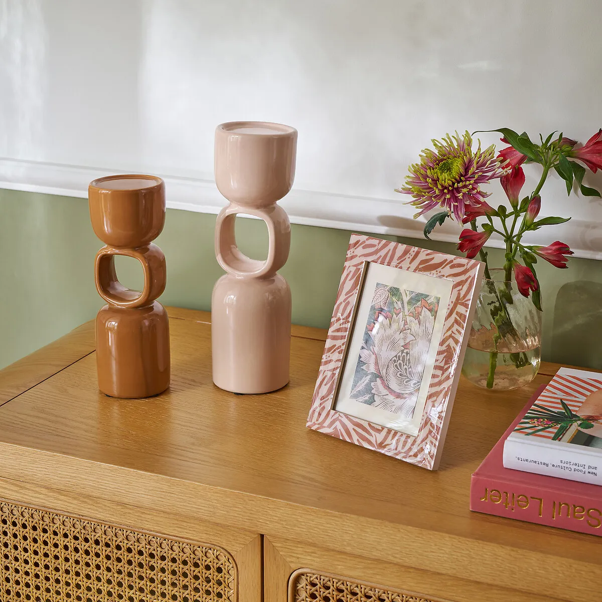 Fomea Sculptural Candleholder 25cm - Terracotta, Ceramic alternate view