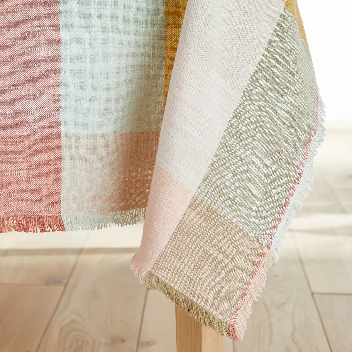 Formia Woven Check Cotton Tablecloth - Multi-Coloured alternate view