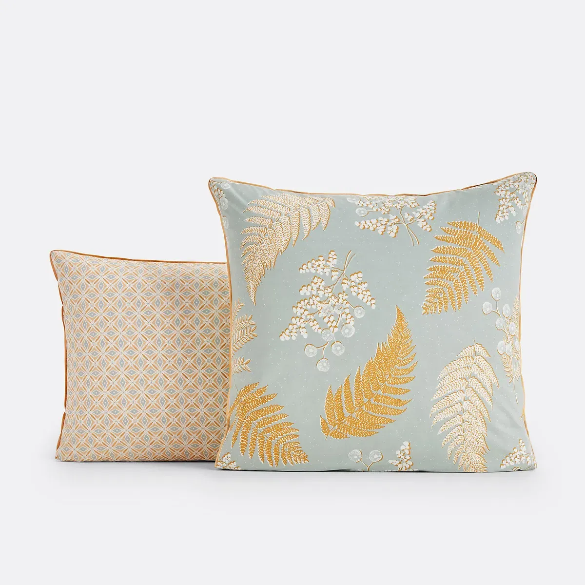 Fougère Floral Rectangular Pillowcase - Leaf Print, Cotton Percale product