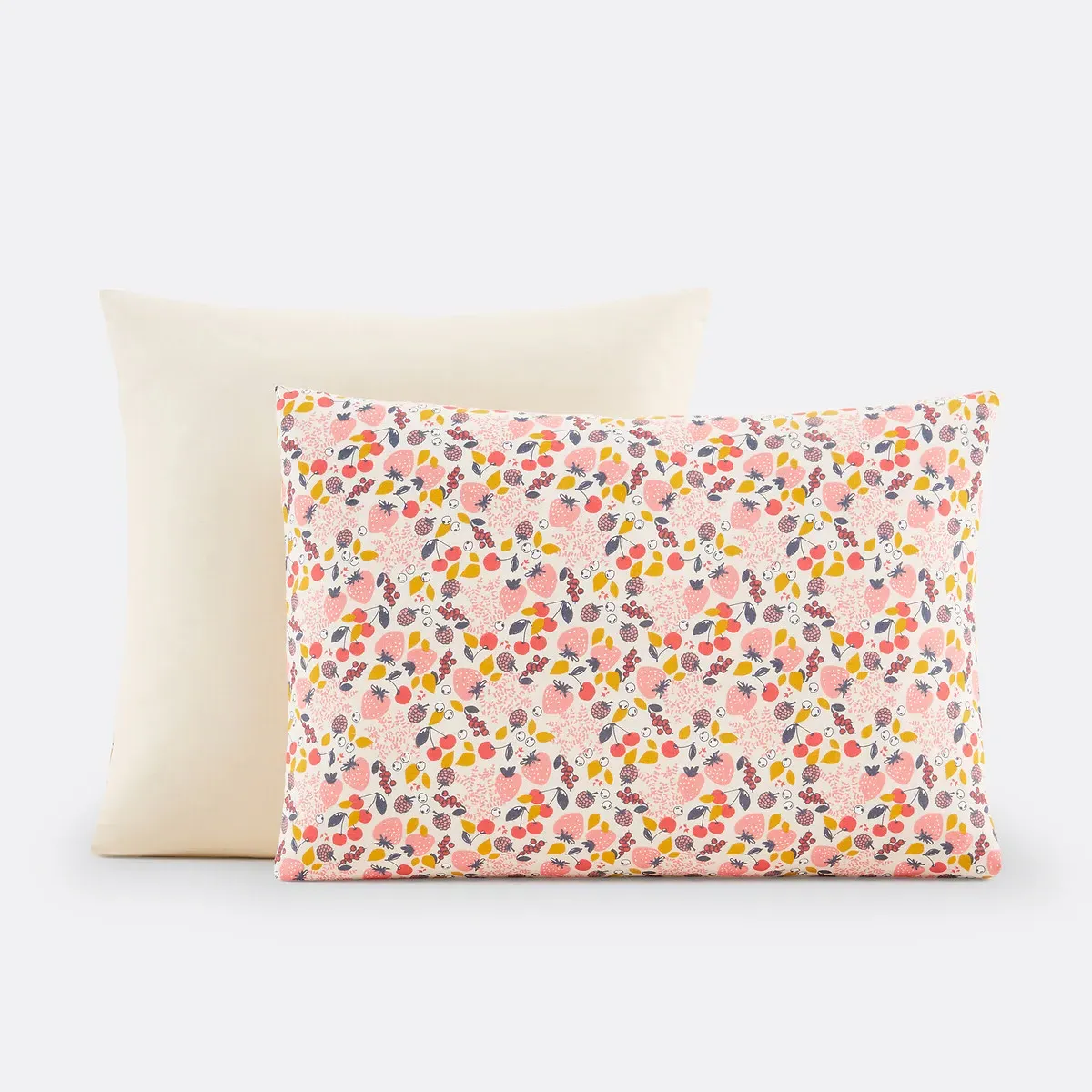Fraise Square Pillowcase - Pink Print, Cotton product
