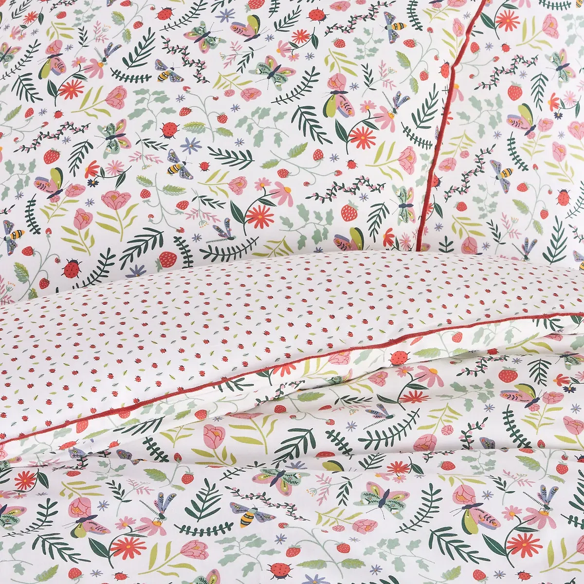 Fraize Floral Cotton Duvet Cover - Printed alternate view