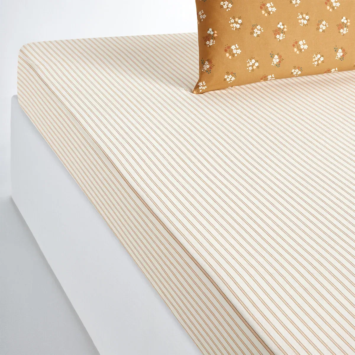 Francine 30cm Flap Fitted Sheet - Printed, Washed Cotton product