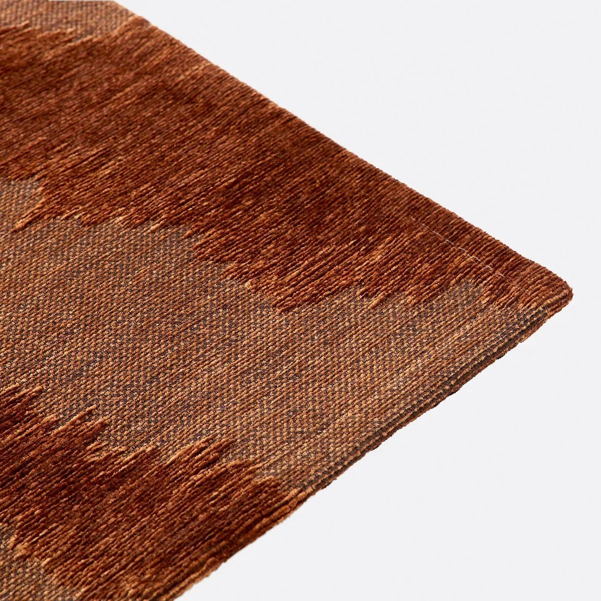 Frankie Flat Woven Moiré Effect Rug - Amber alternate view