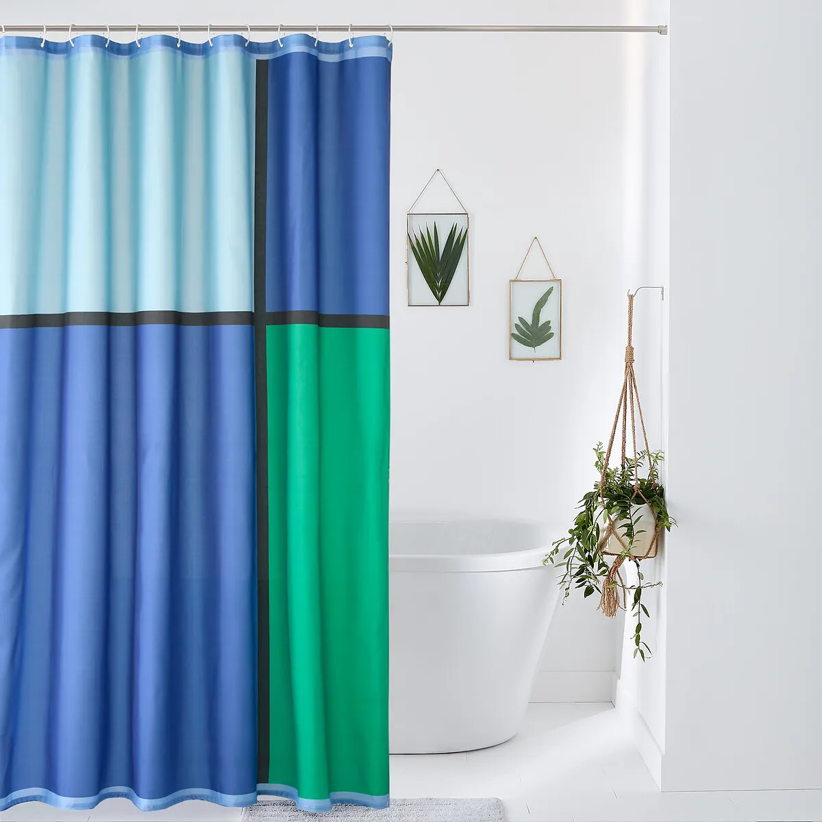 Fuco Printed Shower Curtain - Blue, Polyester product