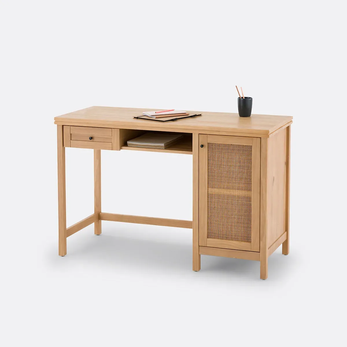 Gabin Desk with Drawer and Door - Natural, Solid Pine product
