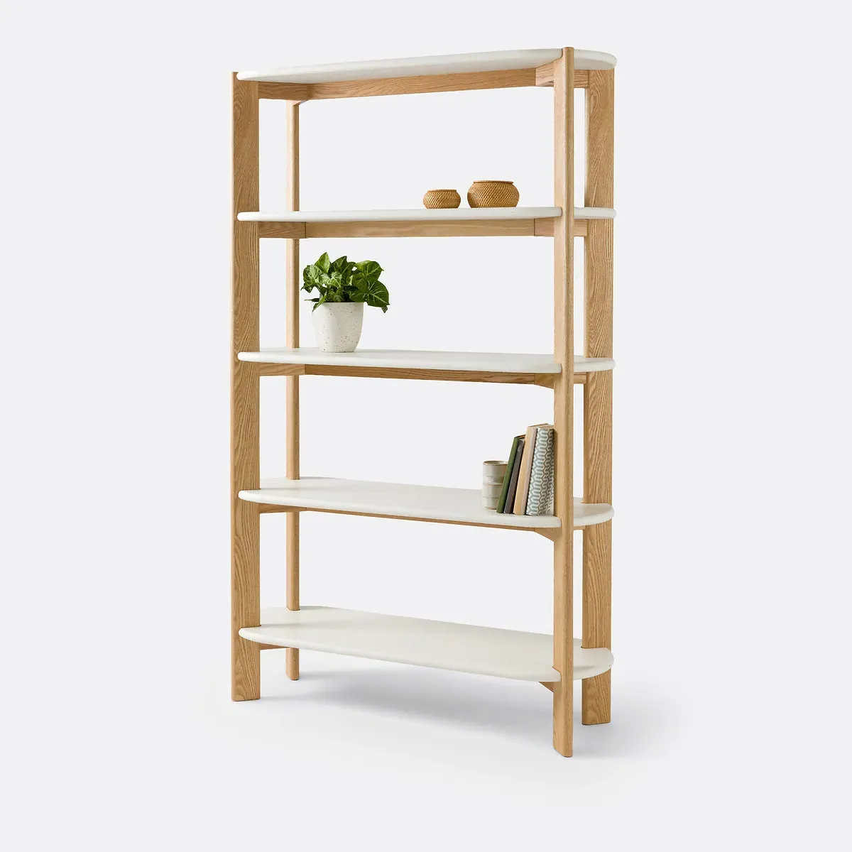 Galet Organic Bookcase - White, Ash product