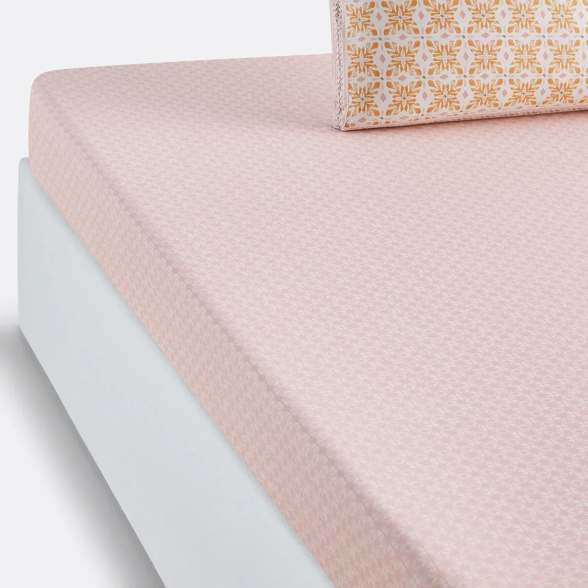 Gardenia Printed Fitted Sheet - Pink, Cotton product