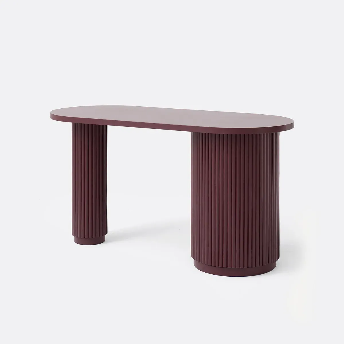 Genna 1-Door Desk with Storage - Burgundy, Ash product