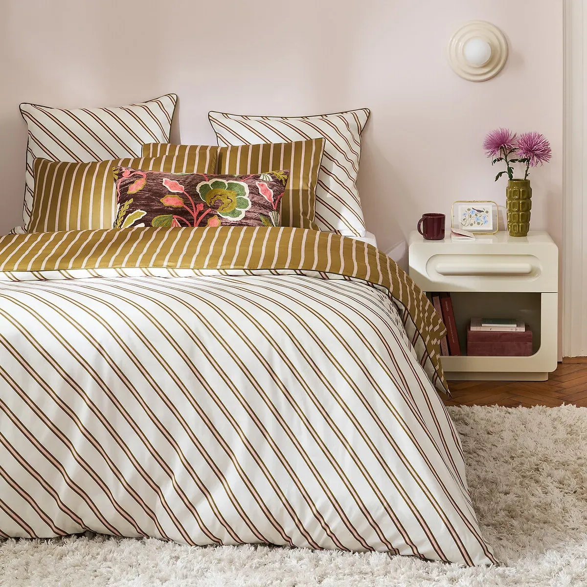 Georgio Duvet Cover - Absinthe, Cotton Satin alternate view
