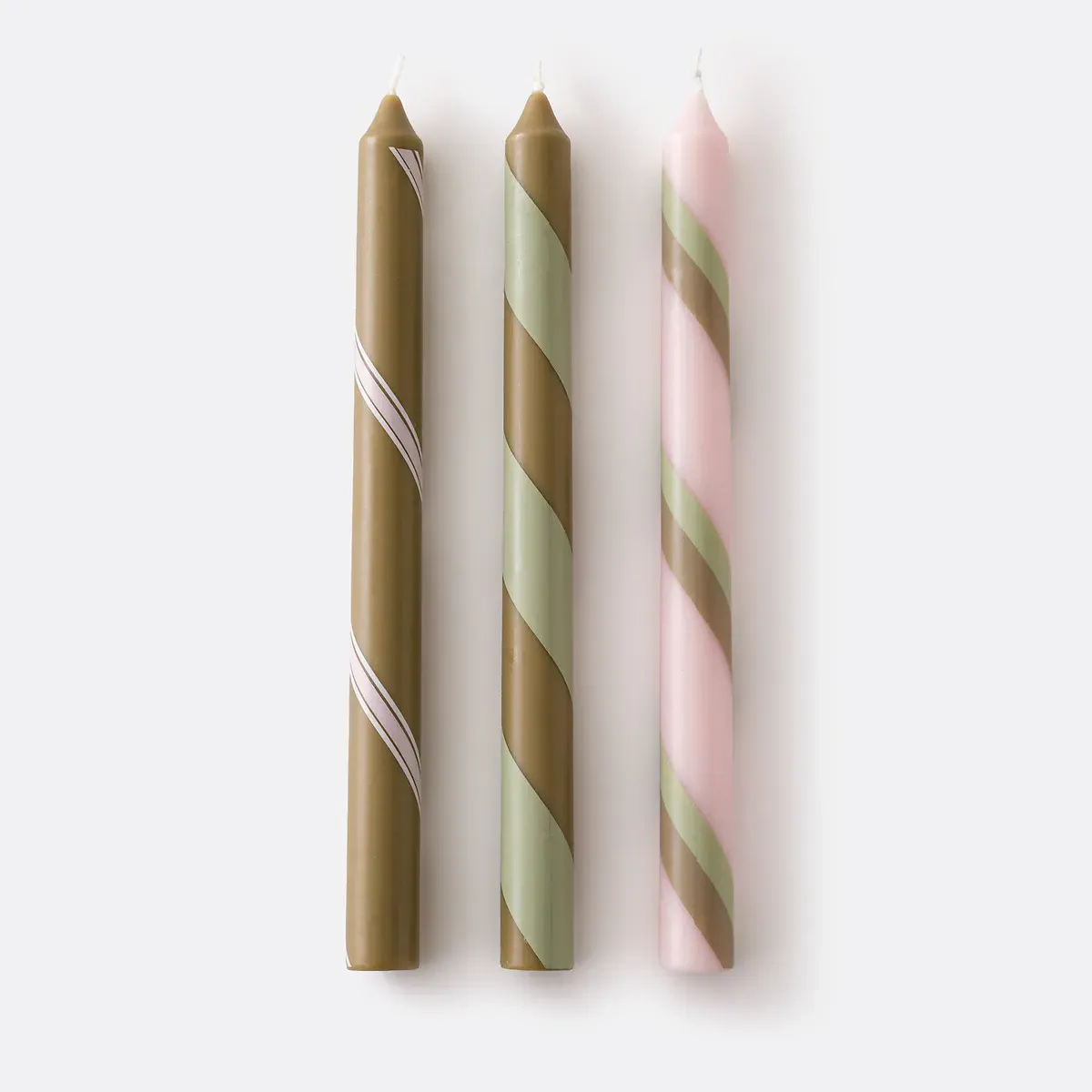 Georgio Striped Candles Set of 3 - Multi-Coloured product