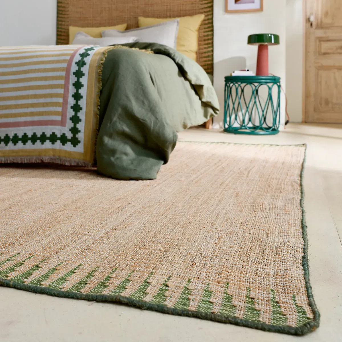 Gibela Bordered Rug - Natural, Jute alternate view