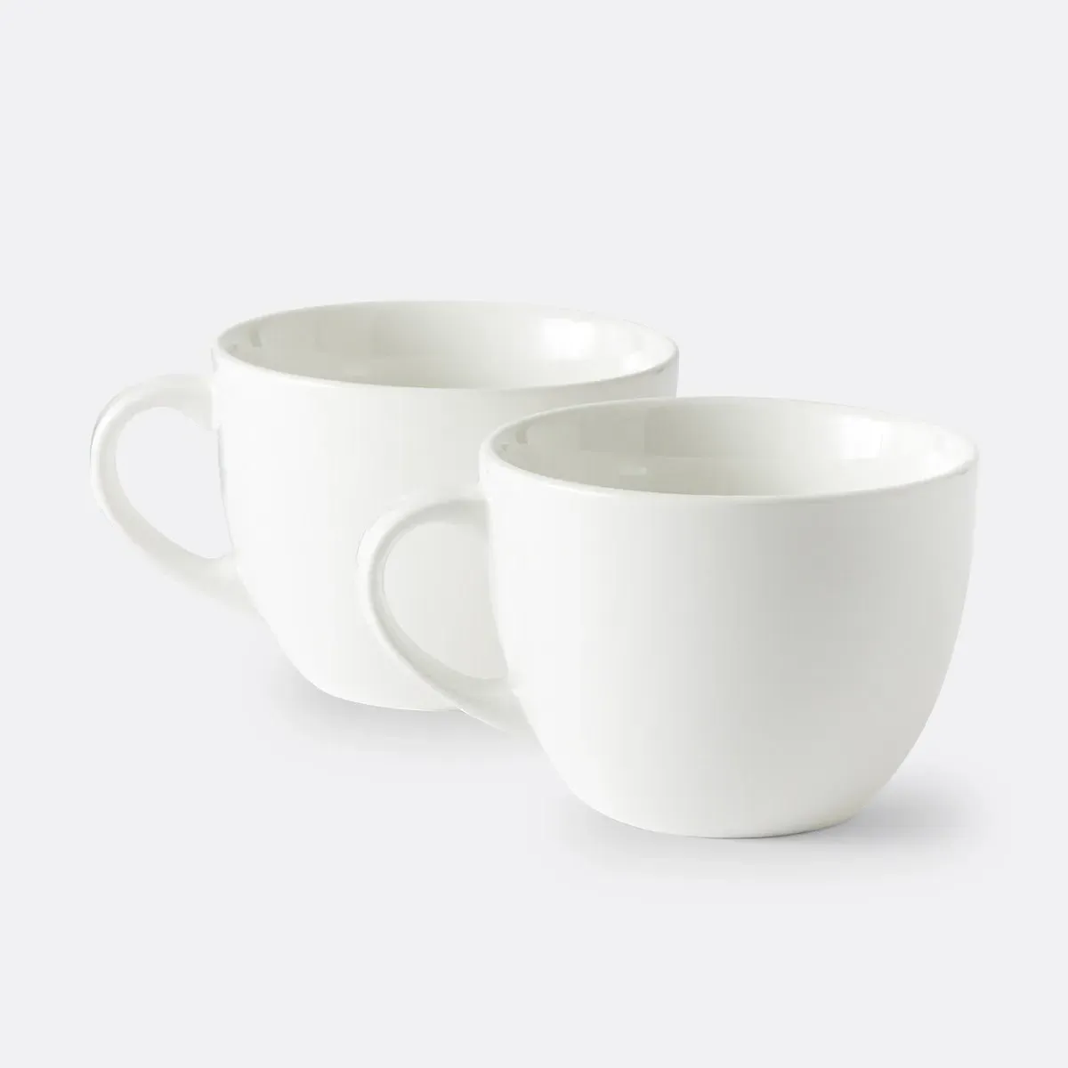Ginny Set of 2 Large Porcelain Mugs - White product