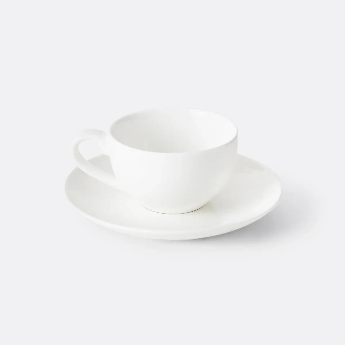 Ginny Set of 4 Coffee Cups & Saucers - White, Porcelain alternate view