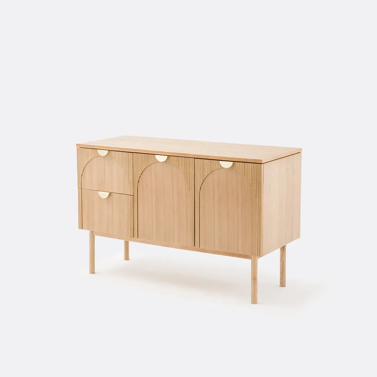 Gisela Double Basin Vanity Unit with 2 Doors & 2 Drawers - Ash Veneer alternate view