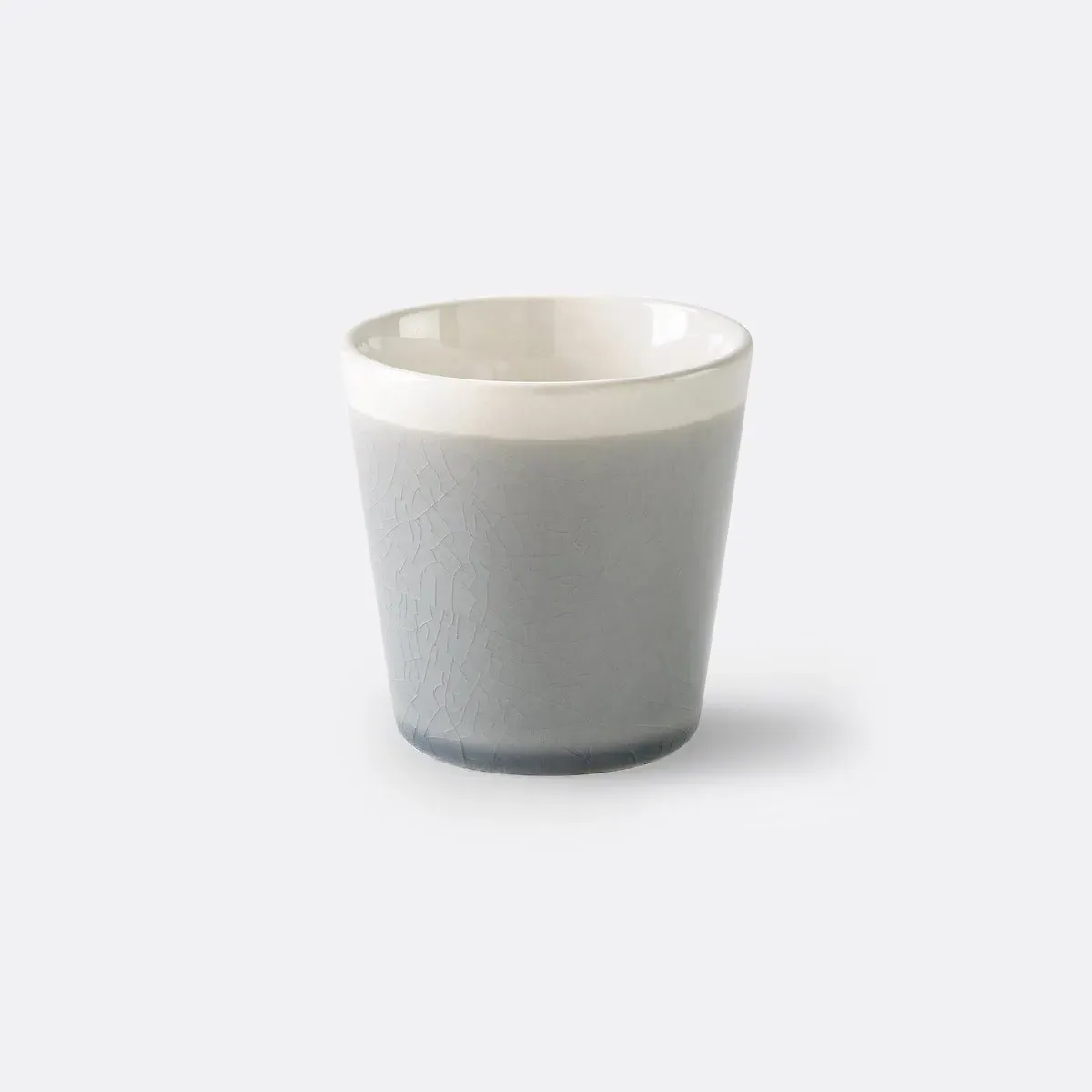 Gogain Set of 4 Coffee Cups with Crackled Glaze - Grey-Blue, Stoneware alternate view