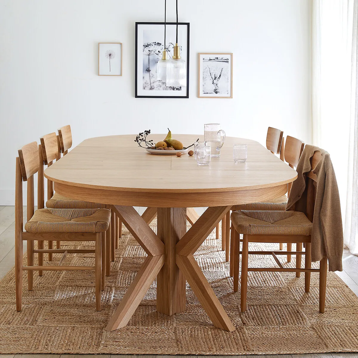 Gosling Round Extendable Dining Table 6-12 Seater - Oak, Veneer alternate view