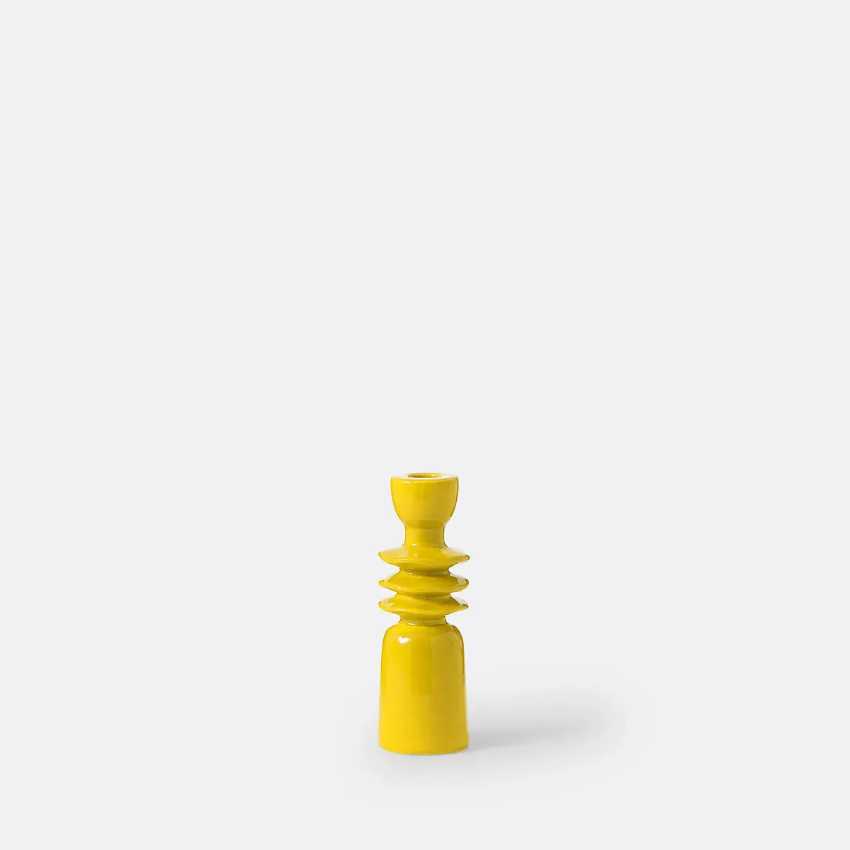 Greta Ceramic Candlestick 18cm - Yellow product