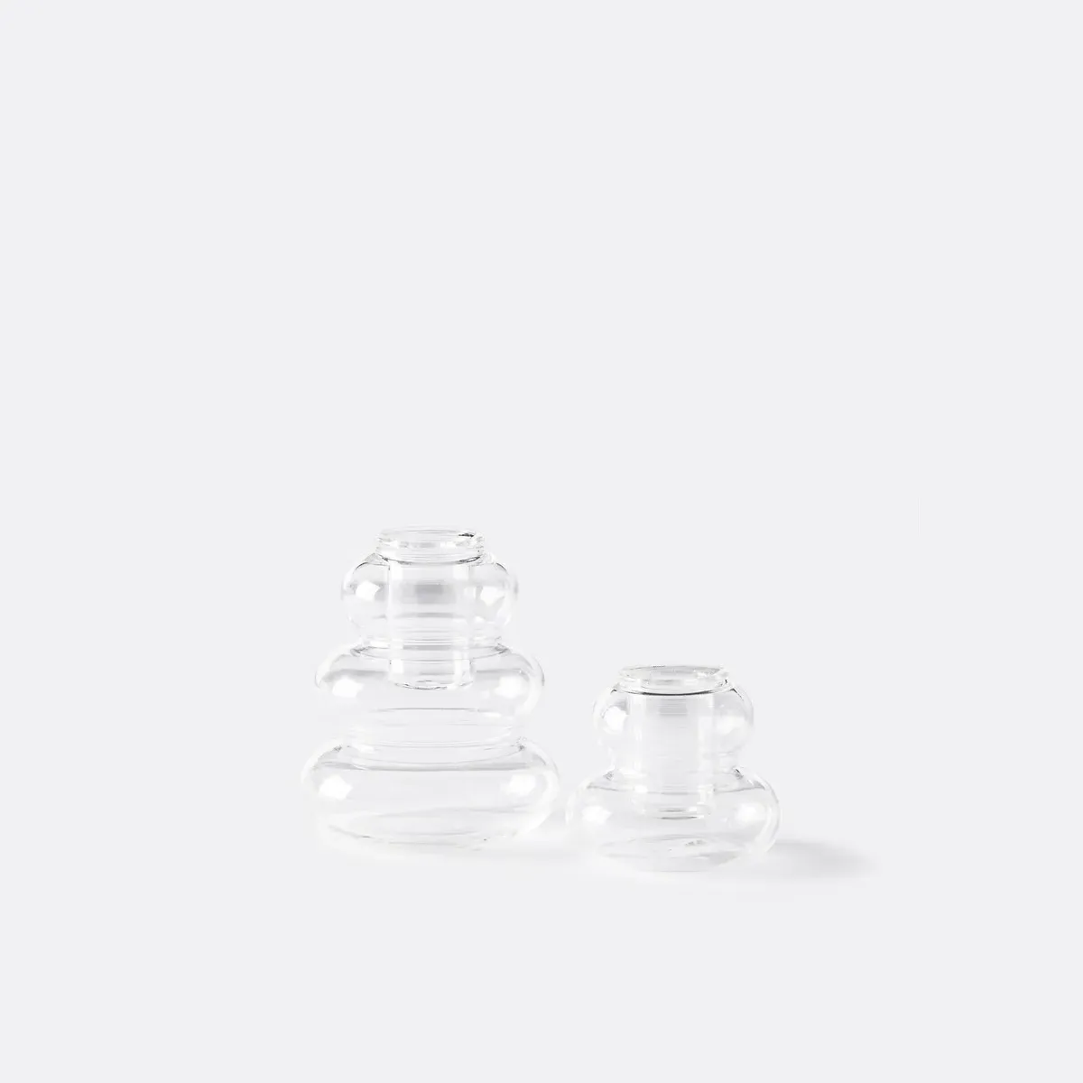 Hadi Set of 2 Candle Holders - Transparent, Glass product