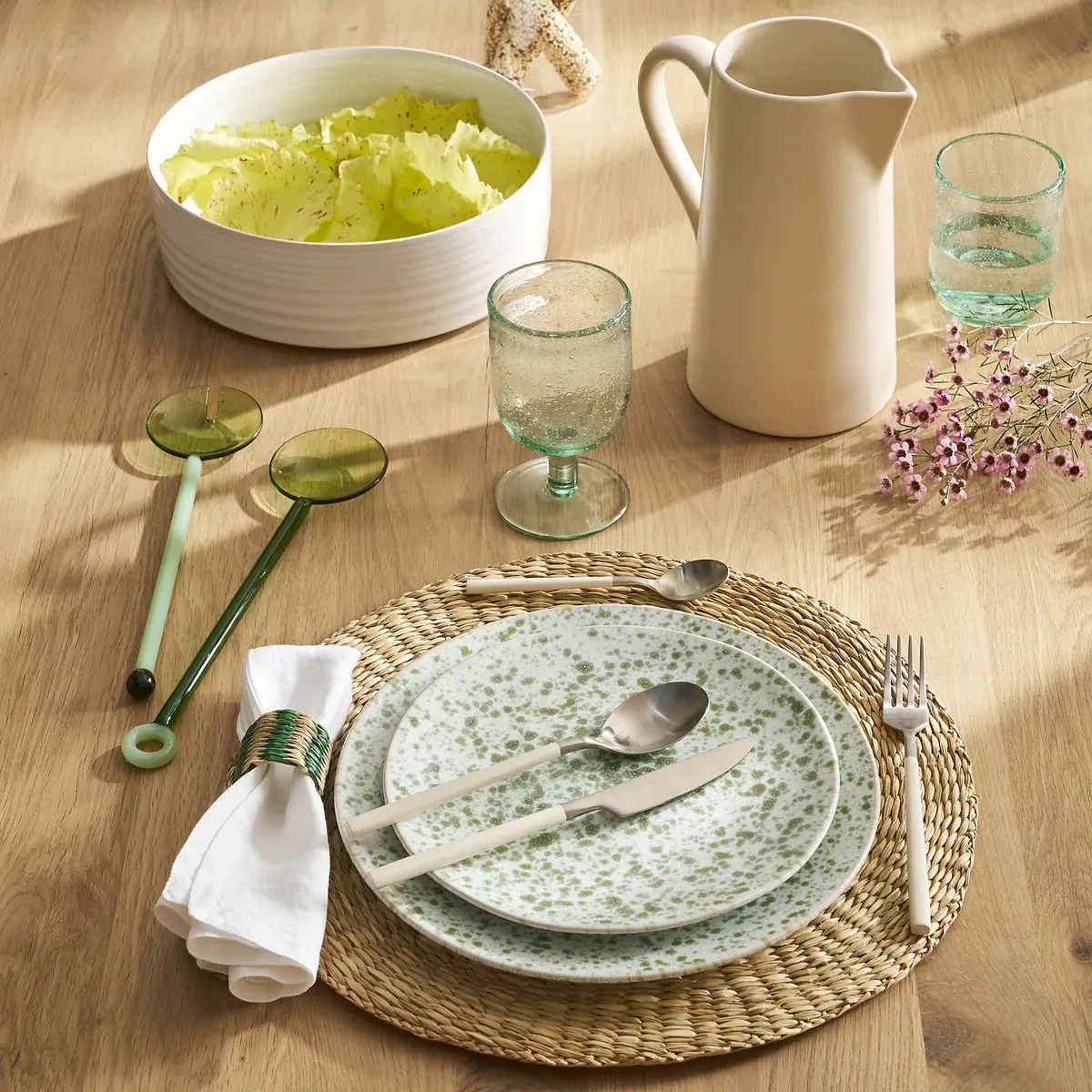 Halni Set of 4 Dessert Plates - Light Khaki, Stoneware alternate view
