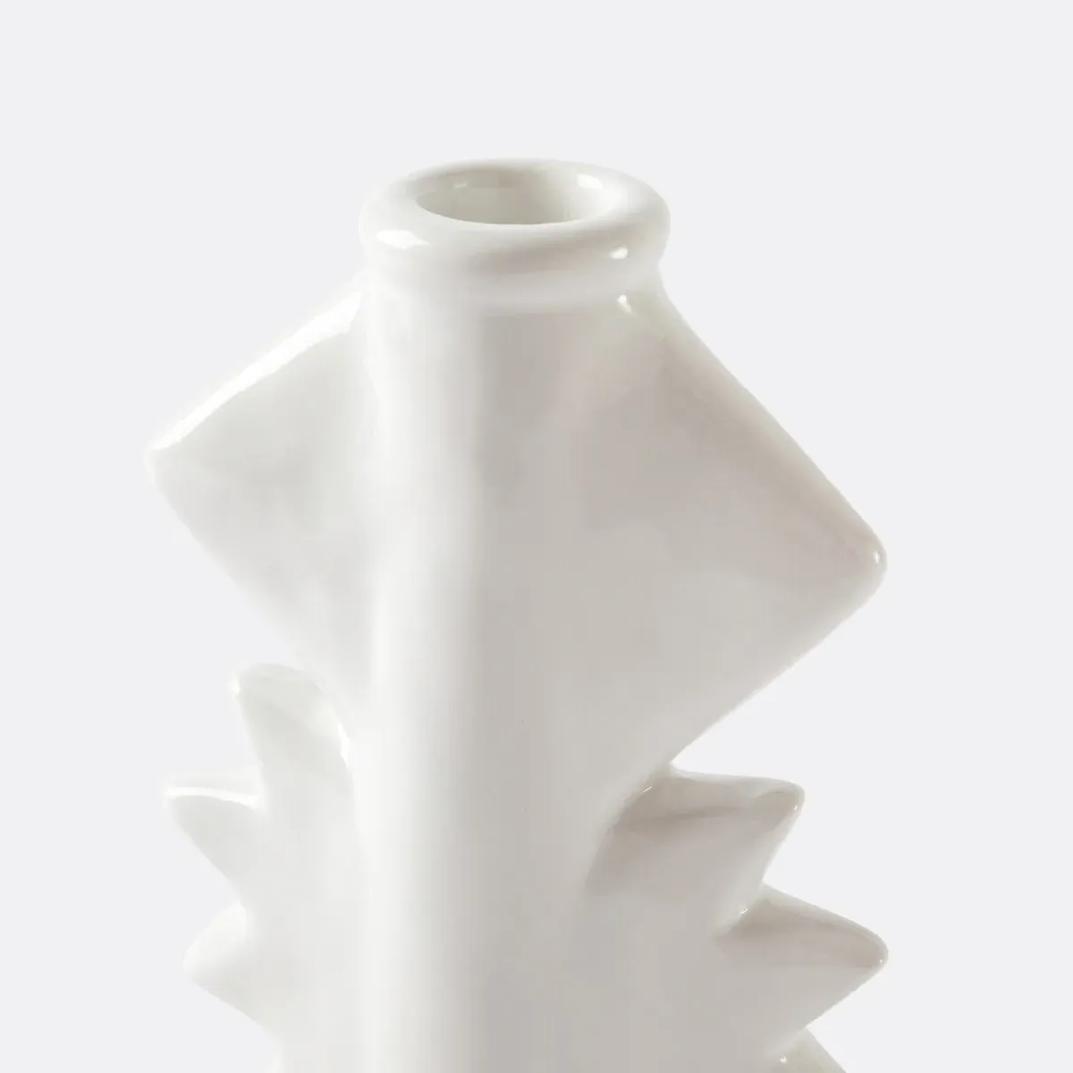 Hamara Candlestick H20cm - White, Ceramic alternate view