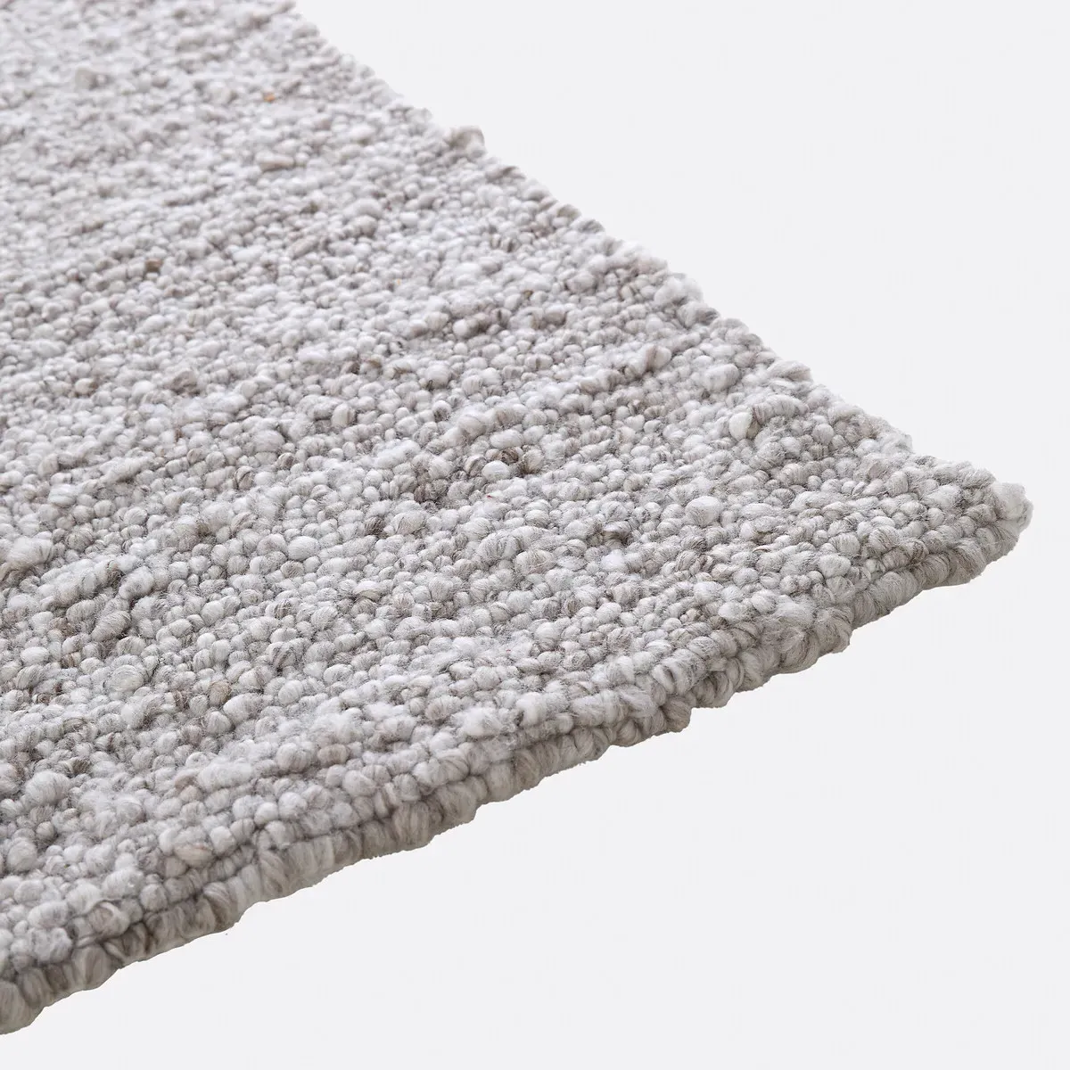 Hamea Knitted Effect Rug - Grey, Polyester alternate view